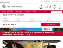 Tablet Screenshot of nissanofbakersfield.com